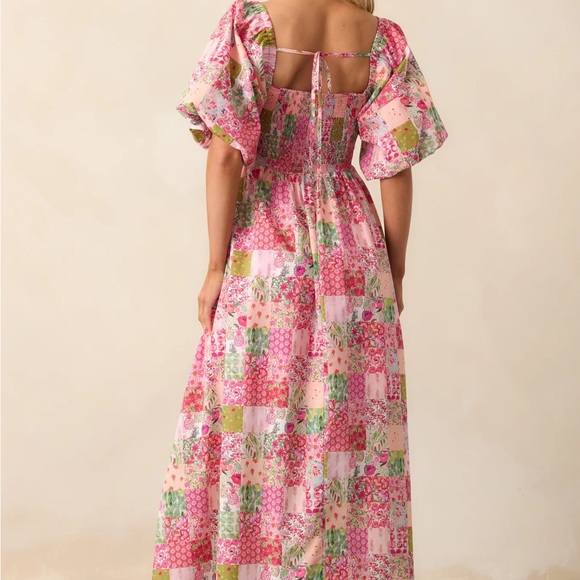 Floral Patchwork Maxi Dress - Picture 2 of 4